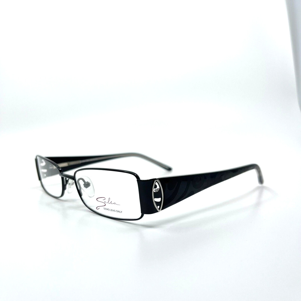Salsa SA 804‎ BK Eyeglasses Frames Black Rectangular Full Rim 50[]17-135 H6458